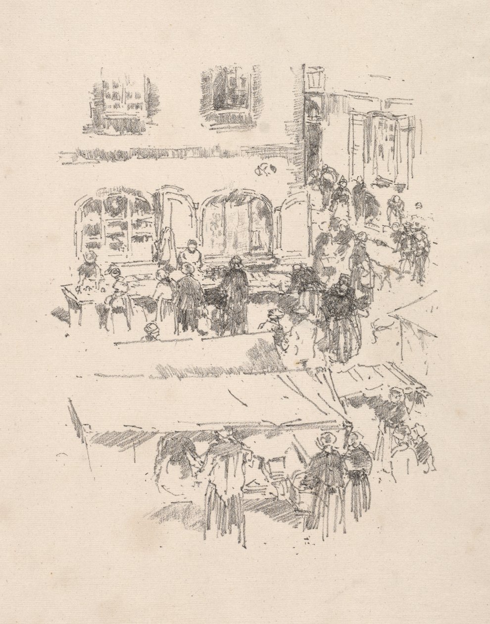 The Market Place, Vitre by James McNeill Whistler