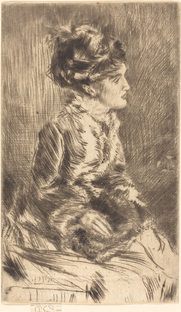 The Muff by James Abbott McNeill Whistler