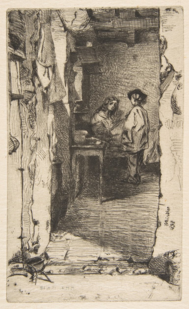 The Rag Gatherers (Rag Pickers, Quartier Mouffetard, Paris) by James McNeill Whistler
