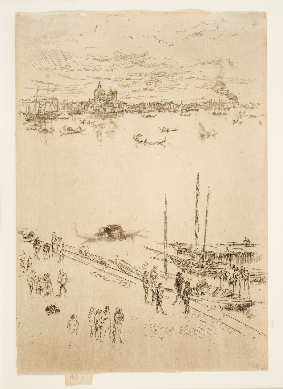 Upright Venice, from the "Twenty-Six Etchings", also known as the "Second Venice Set" by James McNeill Whistler