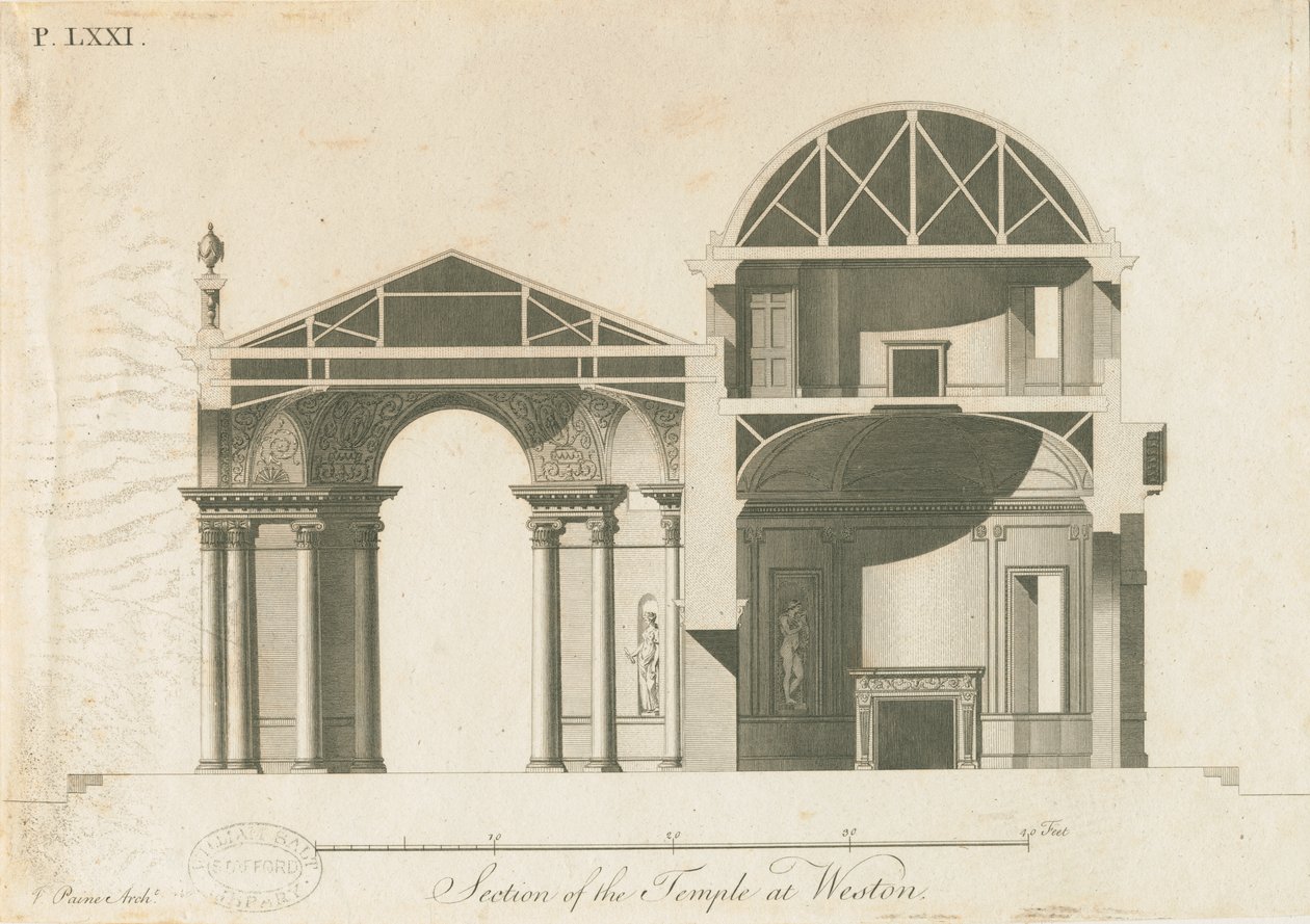 The Temple of Diana, Weston-under-Lizard by James Paine