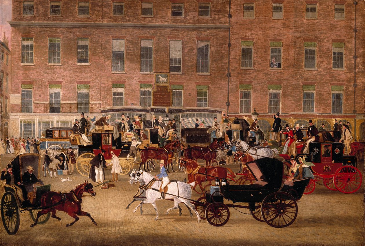 Hatchetts - The White Horse Cellar, Piccadilly by James Pollard