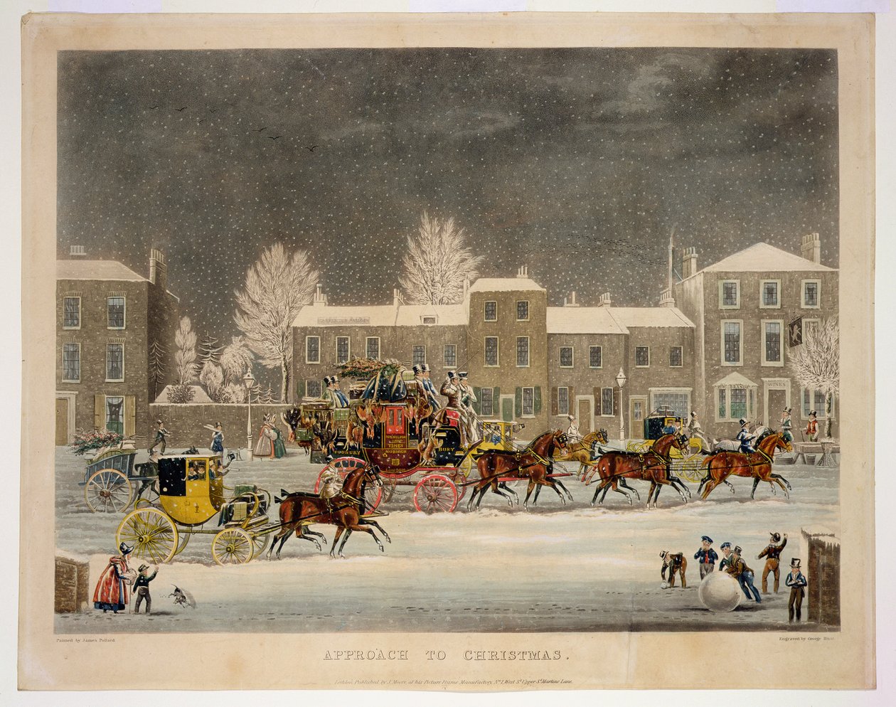 The Approach to Christmas, engraved by George Hunt by James Pollard