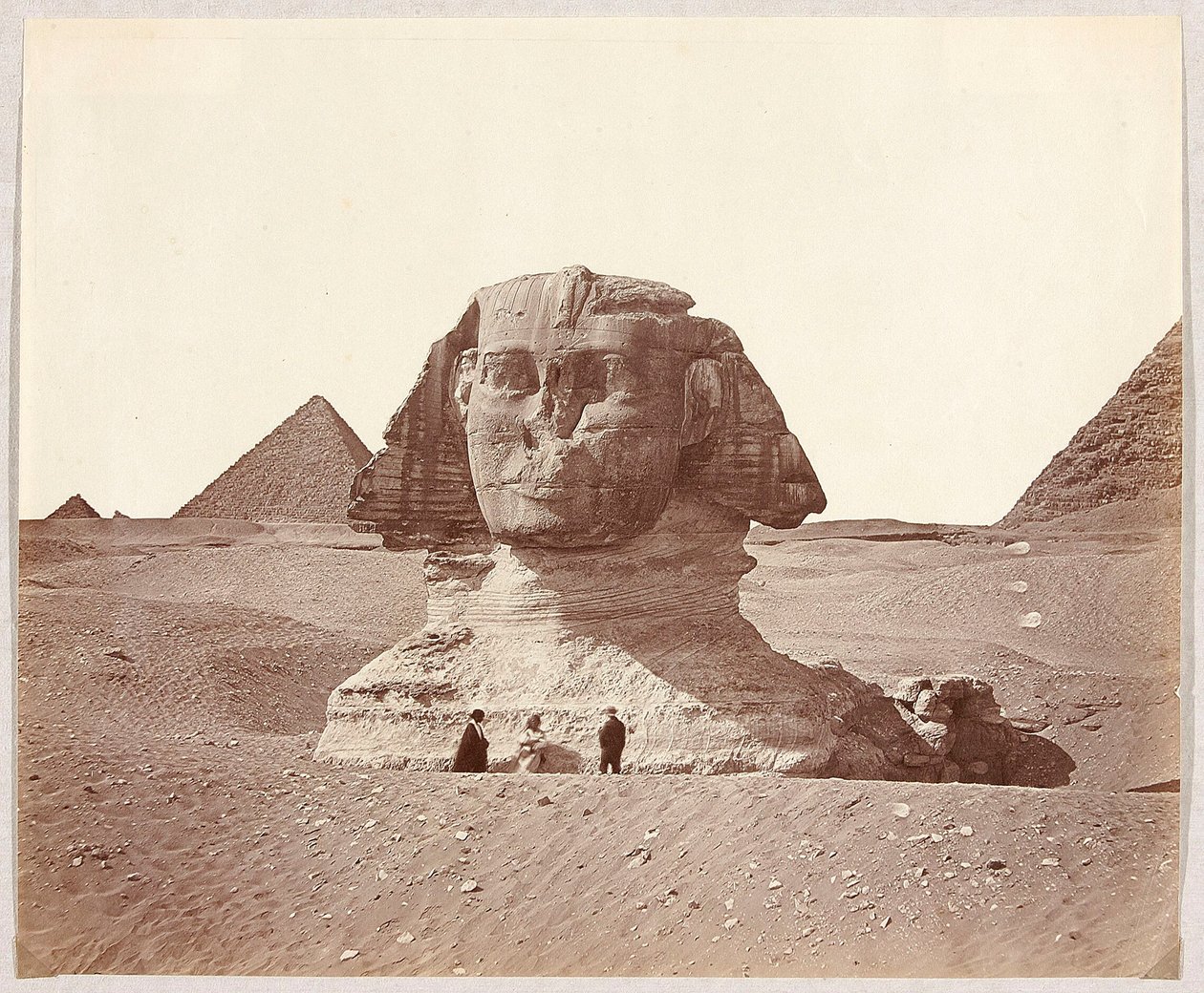 Egypt. Giza. Sphinx with the Pyramid of Menkaure in the Background by James Robertson
