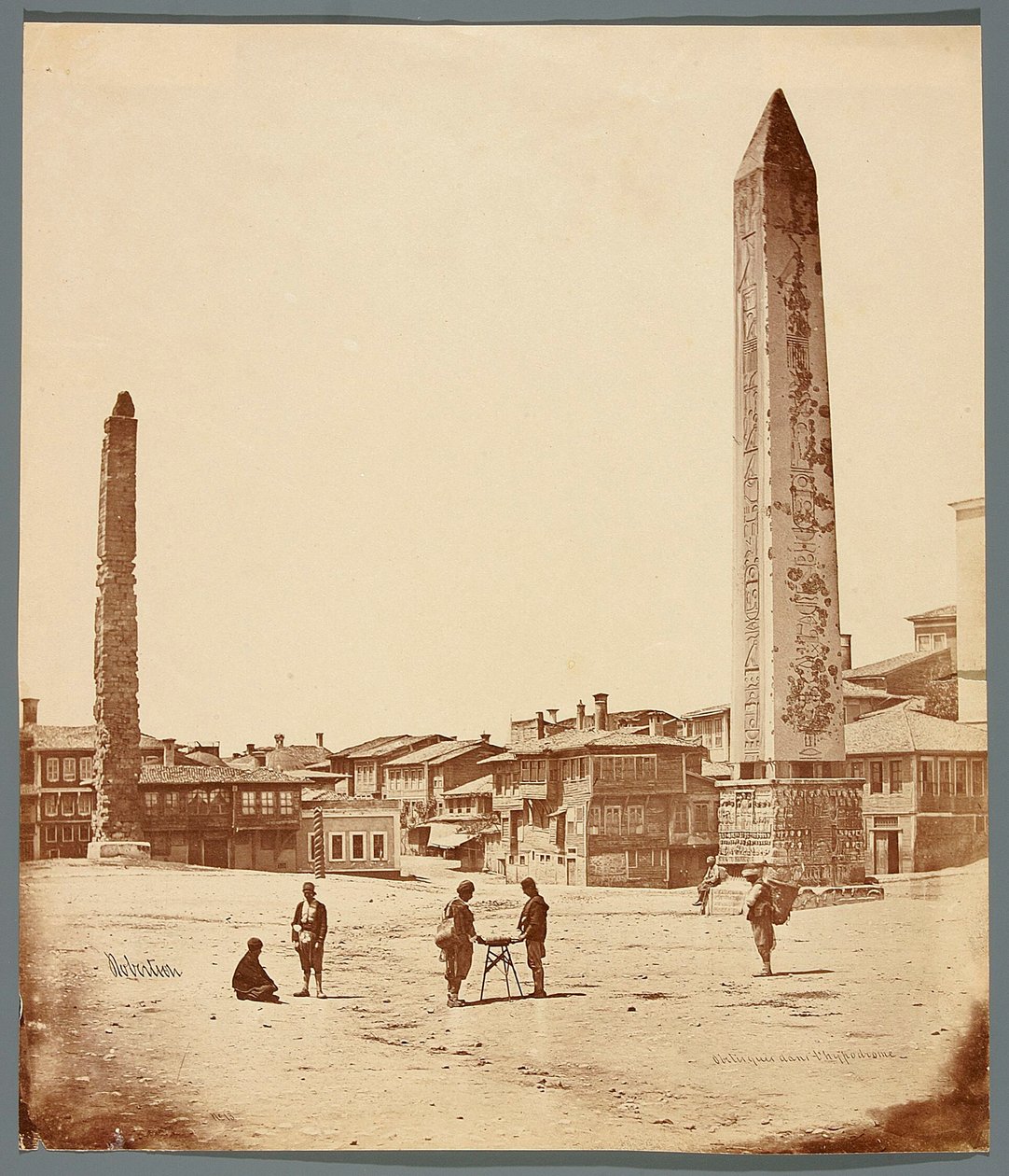 Obelisks in the Hippodrome [Istanbul. Hippodrome in front of the Blue Mosque with two obelisks - in the foreground the Obelisk of Theodosius] by James Robertson