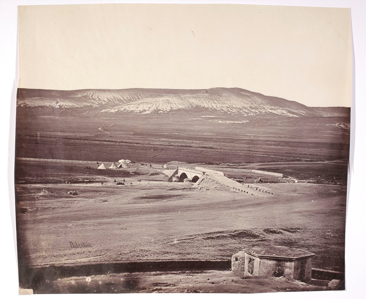 Tractir Bridge. Crimean War. Traktir Bridge on the River Chernaya near Balaklava. by James Robertson