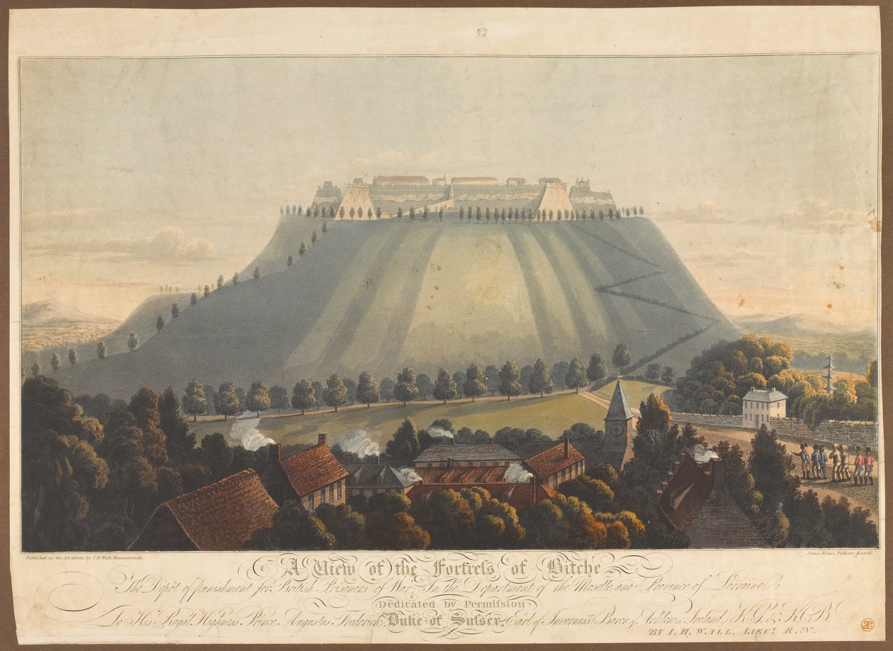 A View of the Fortress of Bitche. A Depot of Punishment for British Prisoners of War, 1799 by James Rouse