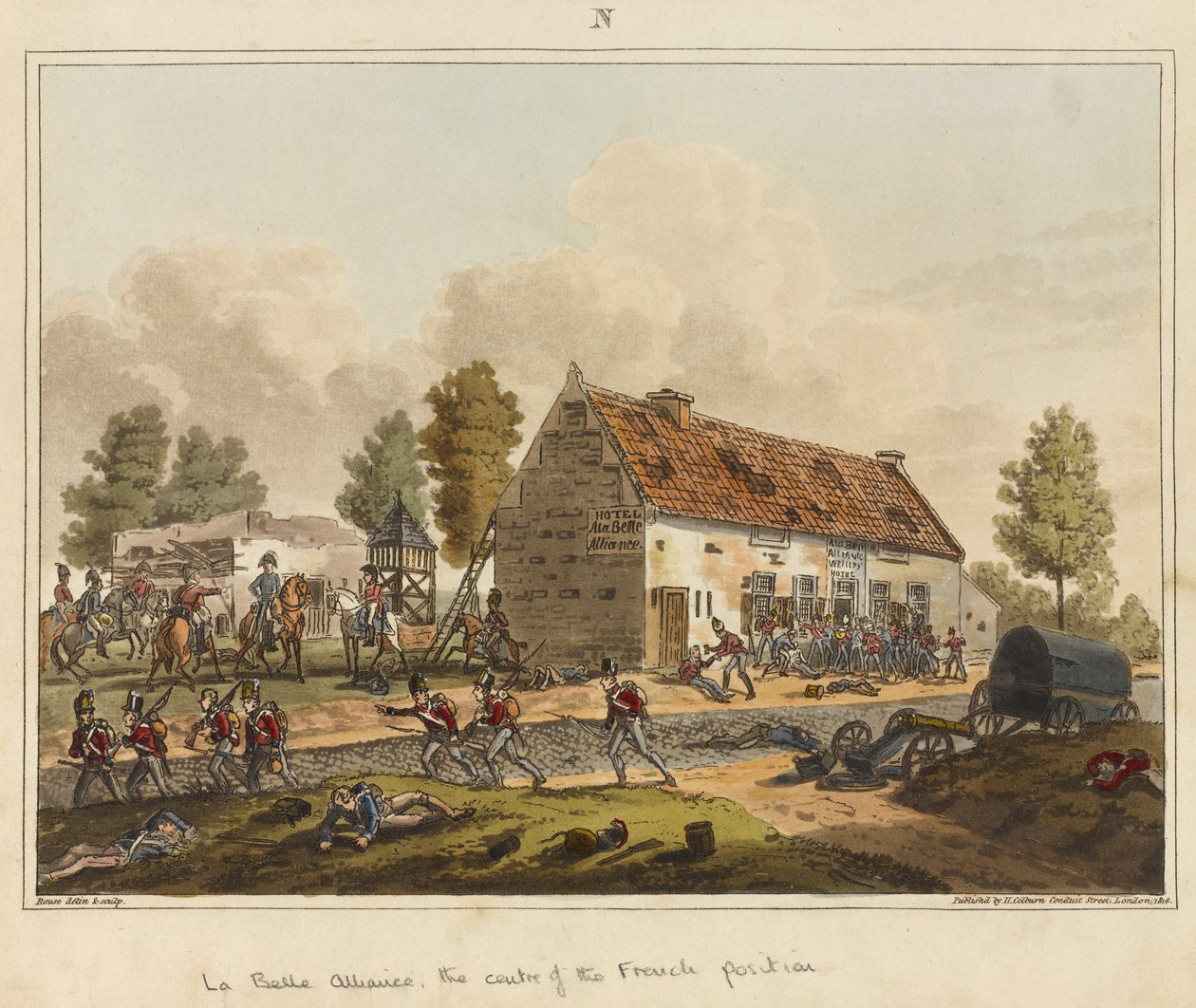 La Belle Alliance, the centre of the French position, from 