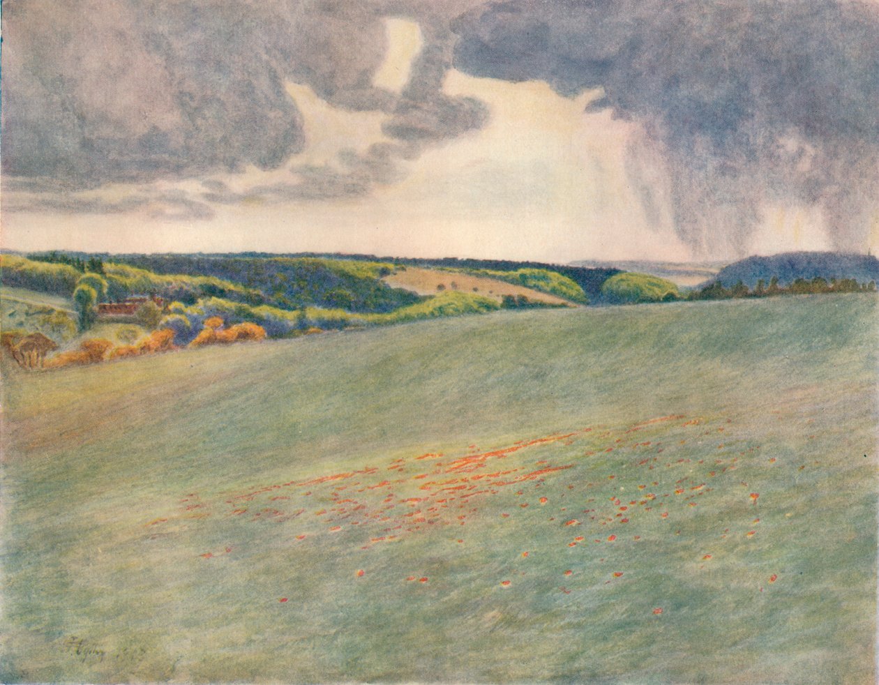 Box Hill and Ranmore from Tot Hill by James S Ogilvy