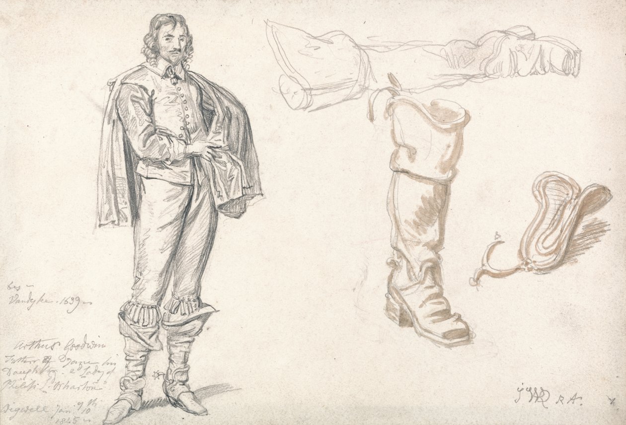Studies of a Standing Figure, and a Boot by James Ward
