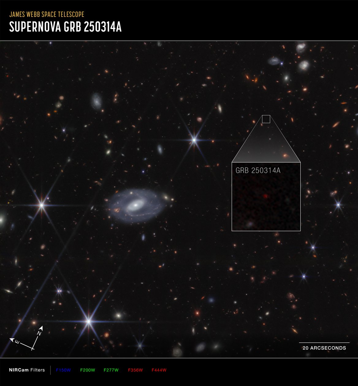 GRB 250314A Pull-out by James Webb Space Telescope (NASA)