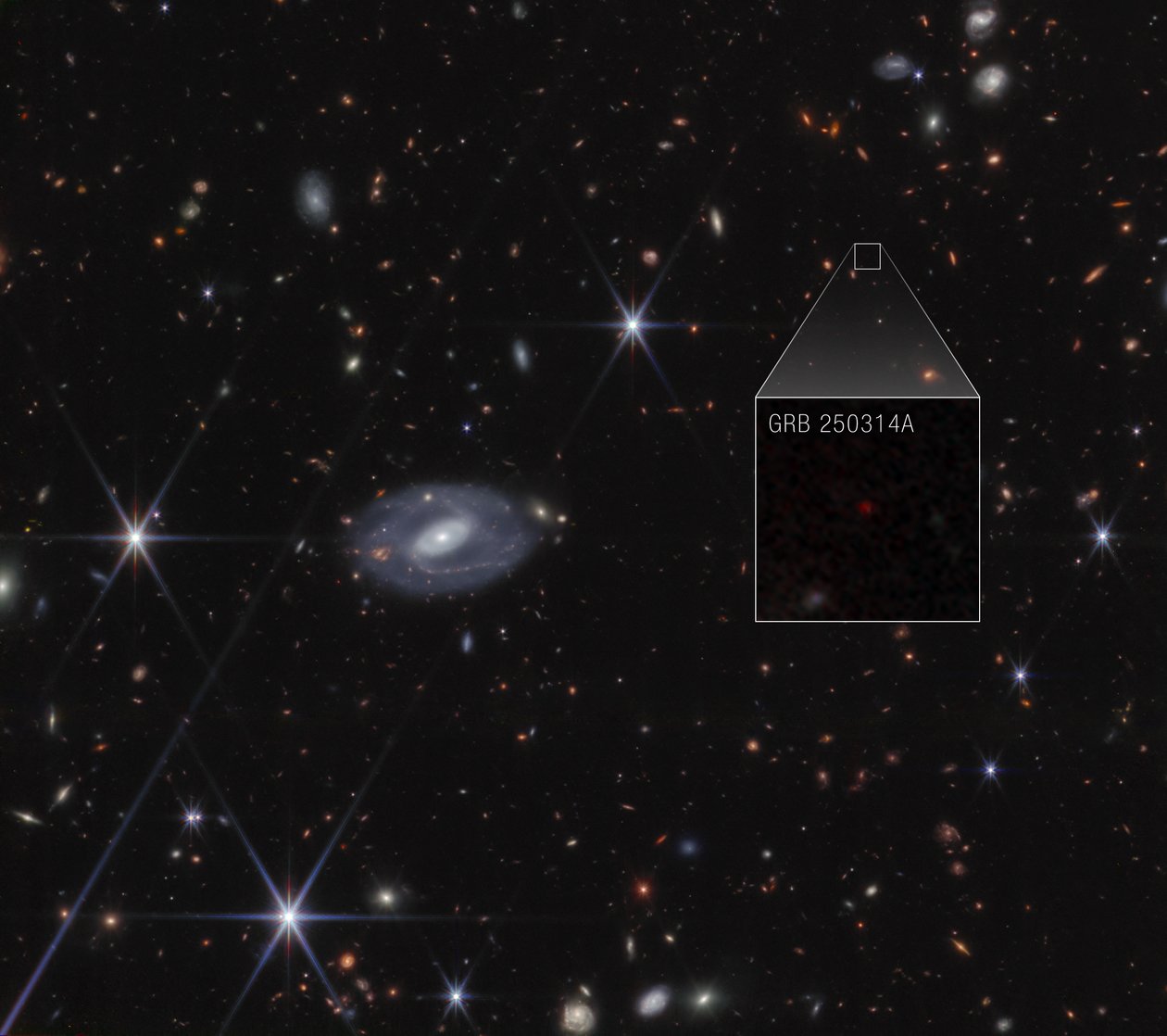 GRB 250314A Pull-out by James Webb Space Telescope (NASA)