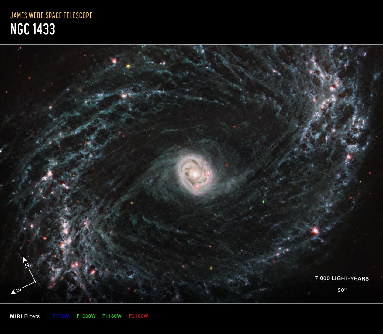 NGC 1433 by James Webb Space Telescope (NASA)