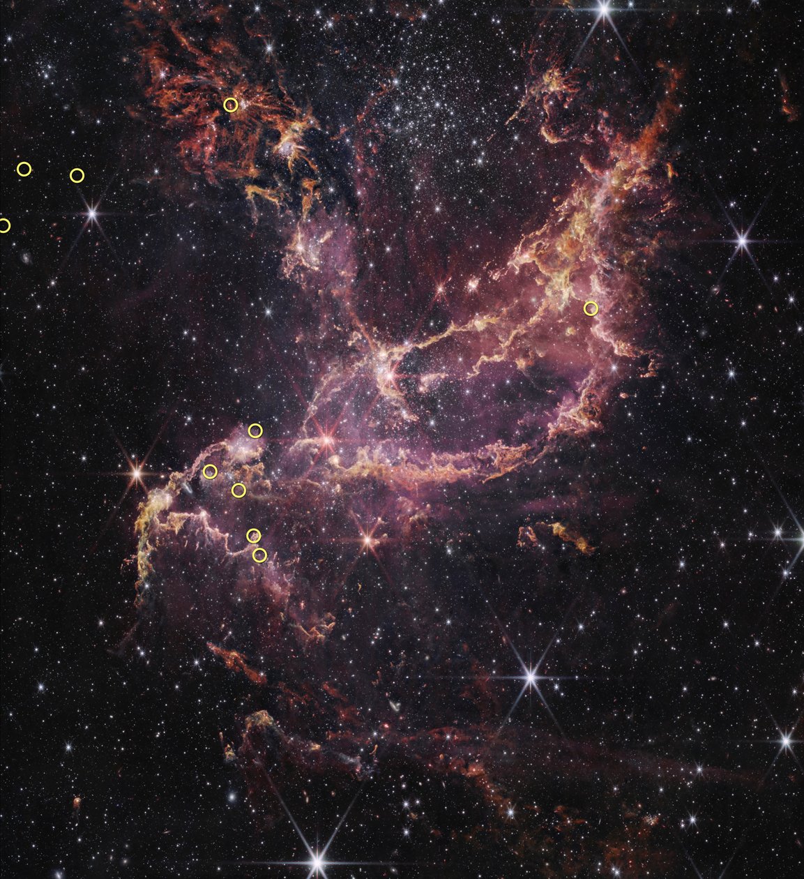 Protoplanetary Disks in NGC 346 (NIRCam Image) by James Webb Space Telescope (NASA)