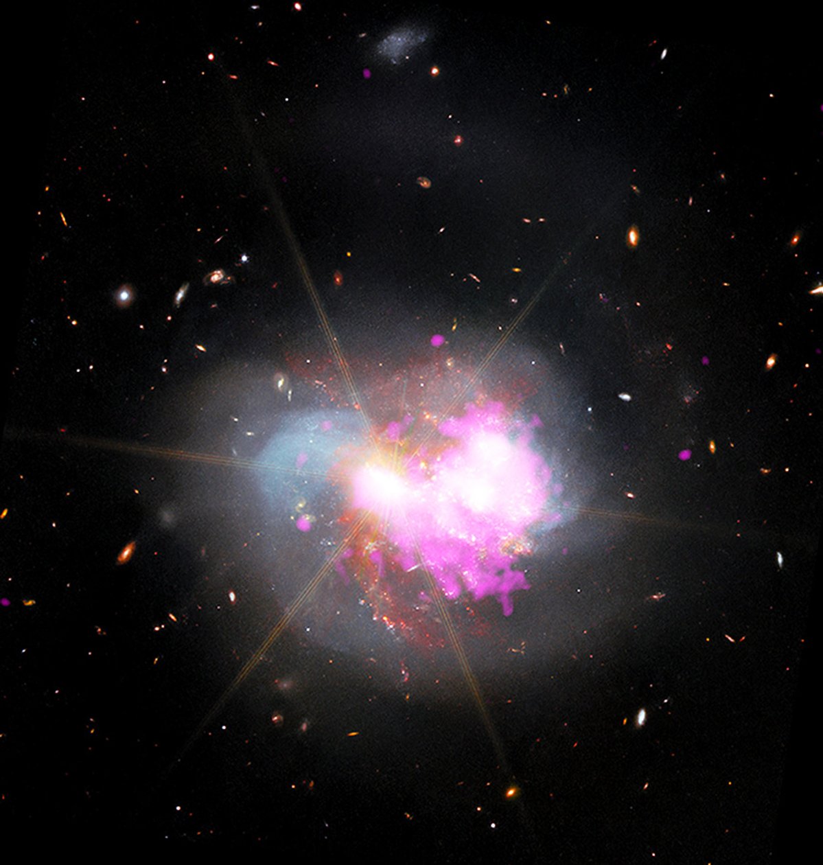 IC 1623 (Webb + Chandra) by James Webb Space Telescope (NASA)