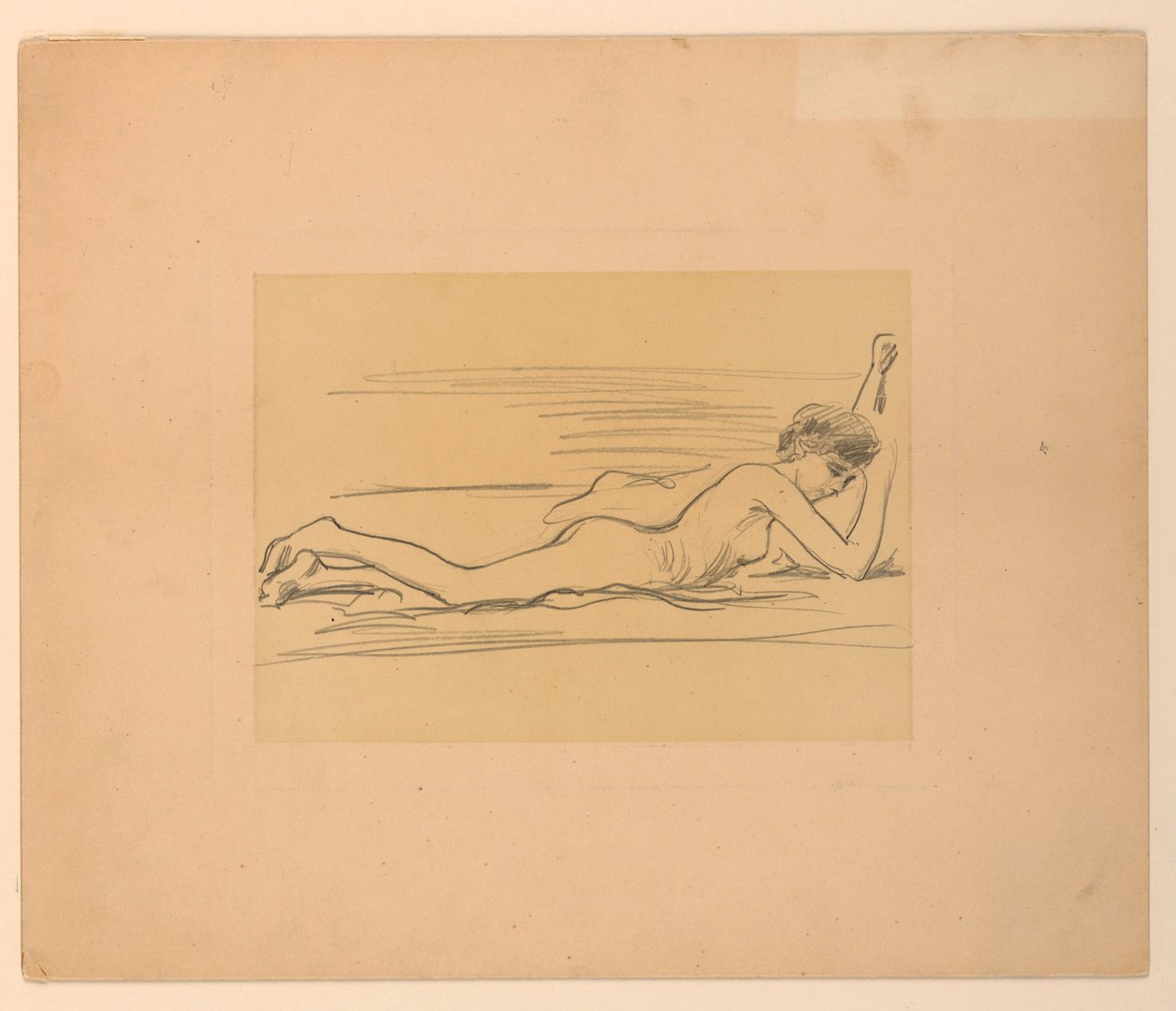 Sketch of Female Nude by James Wells Champney