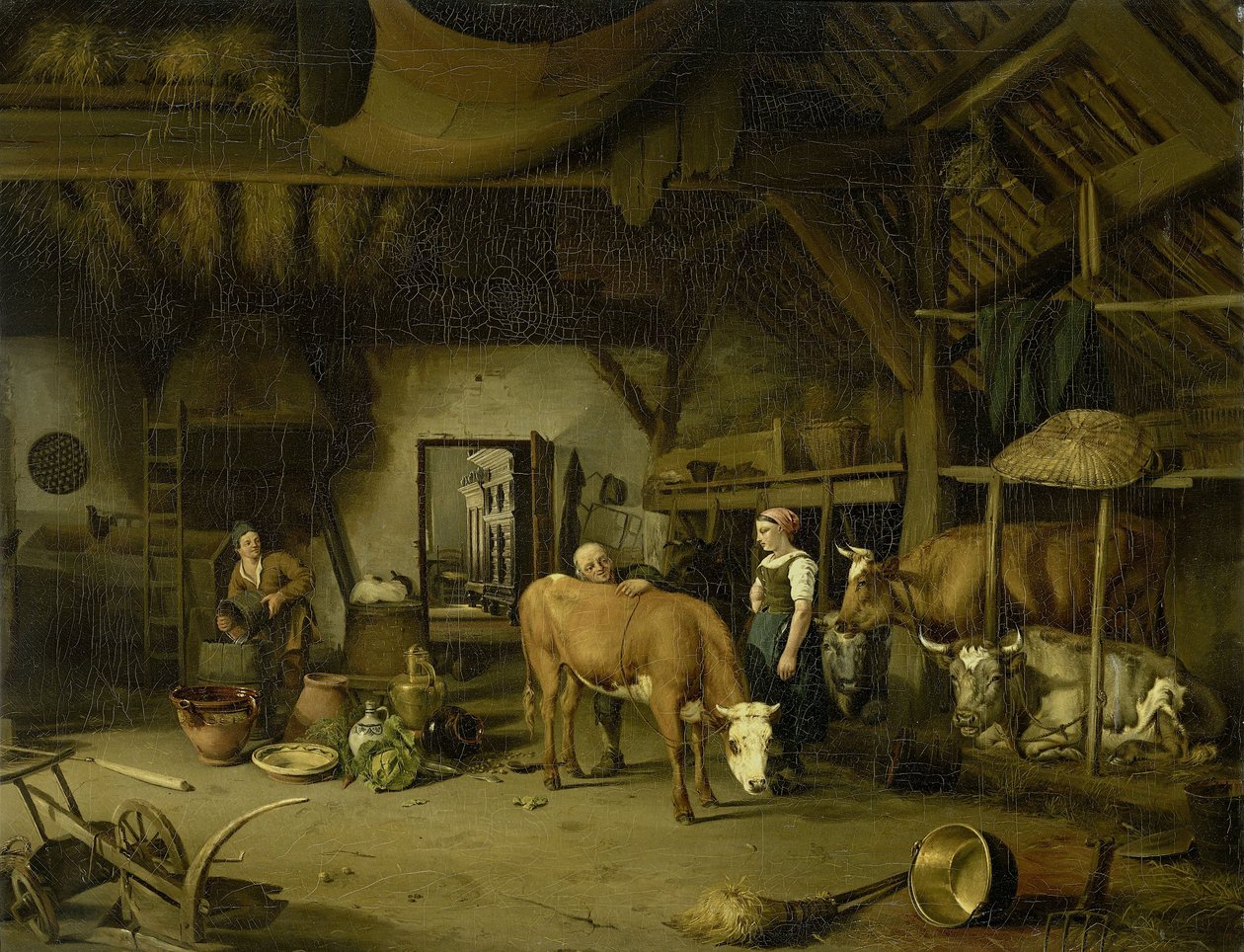 Peasant Interior, c.1830-1860 by James de Rijk