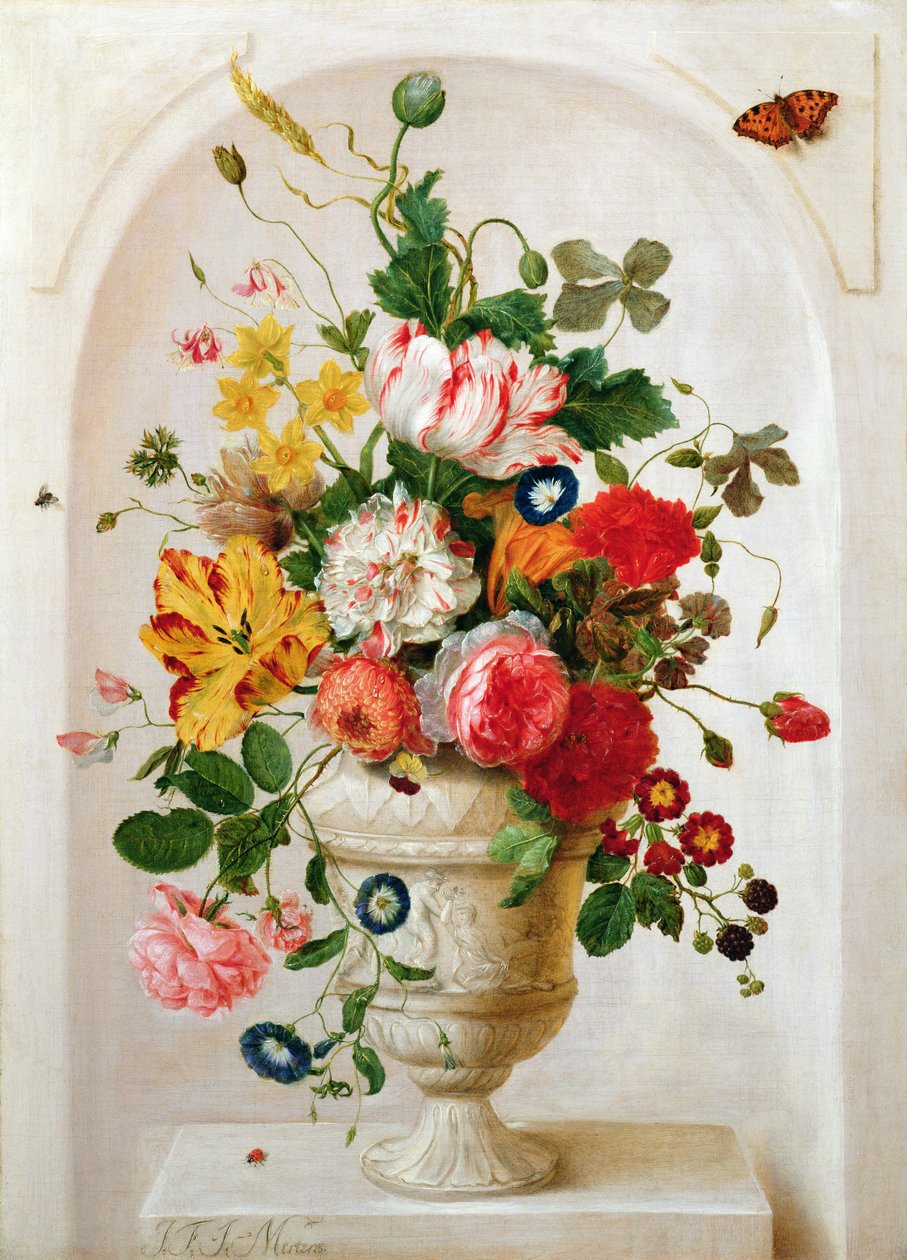 Vintage 1997 “Flowers in a Terracotta Vase” Floral Art Poster Vintage 1997 “Flowers in a Terracotta Vase” Floral Art Poster