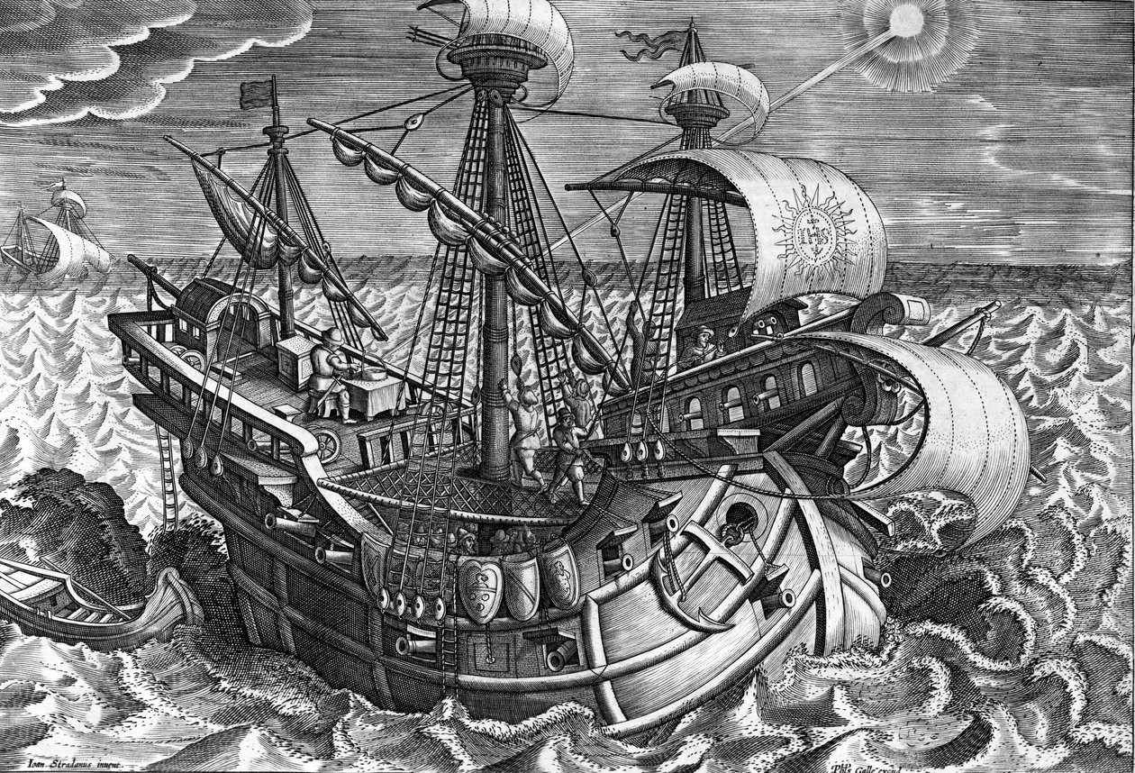Calculating Longitude with the Declination of the Sun by Jan van der Straet