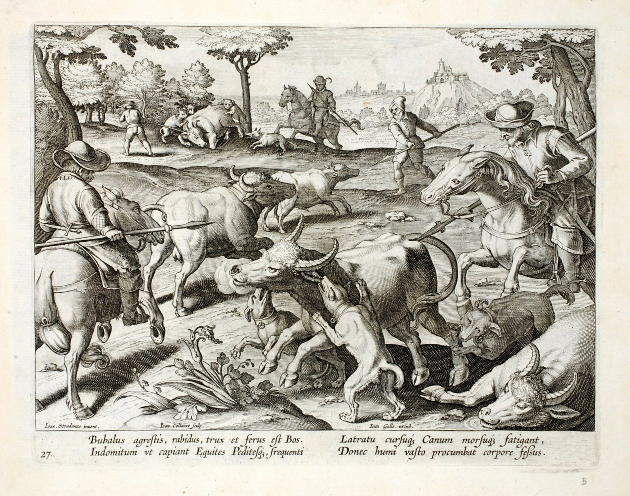 Hunting Wild Ox, Illustration from 