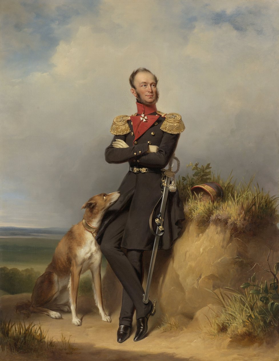 Portrait of William II, King of the Netherlands by Jan Adam Janszoon Kruseman