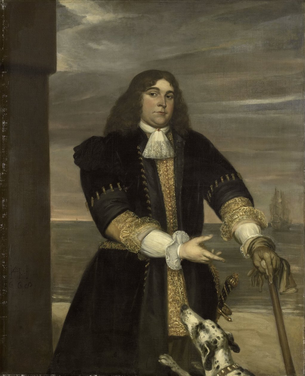 Jan van Gelder, Naval Captain, Stepson of Michiel Adriaensz de Ruyter by Jan Andrea Lievens
