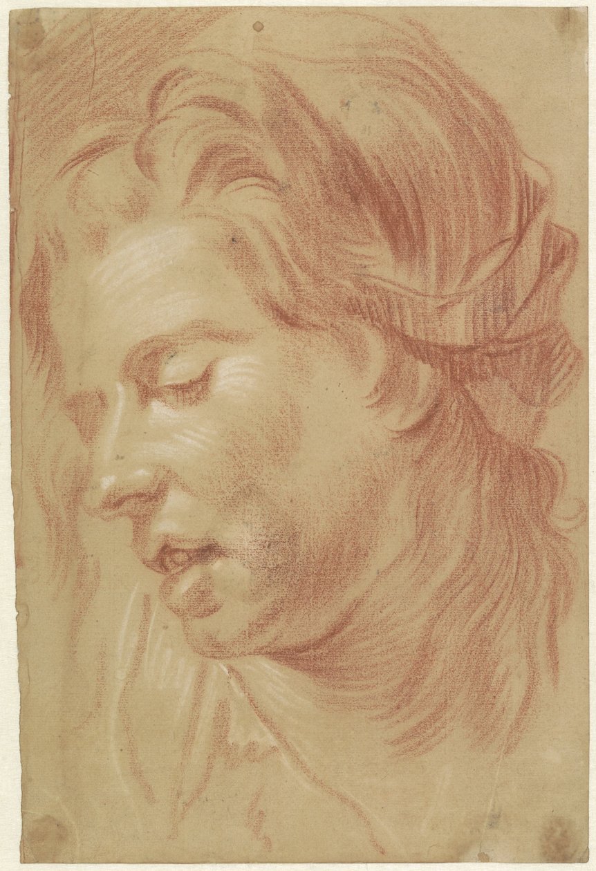 Head of a Woman with Half-Open Mouth by Jan Anton Garemyn