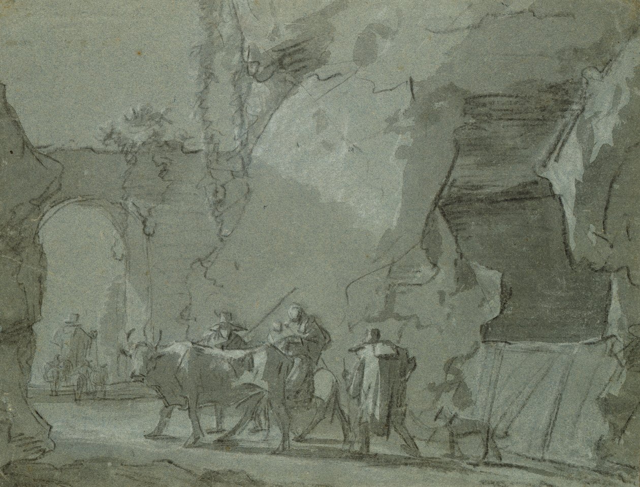 Shepherds in Front of an Archway, c.1650-52 by Jan Asselijn