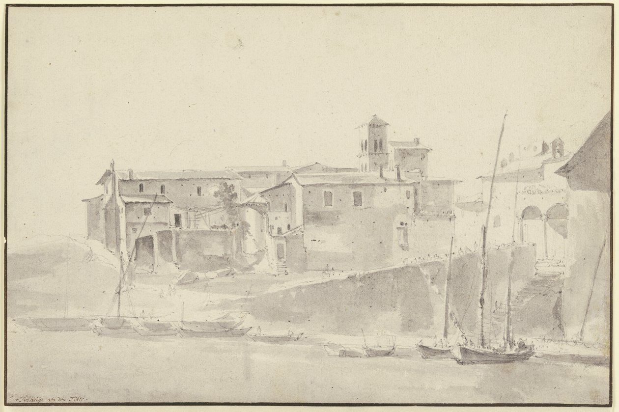 The Tollhouse on the Tiber by Jan Asselijn
