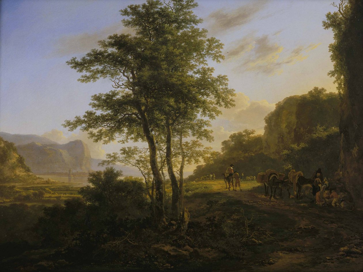 Italianate Landscape with Travellers by Jan Both