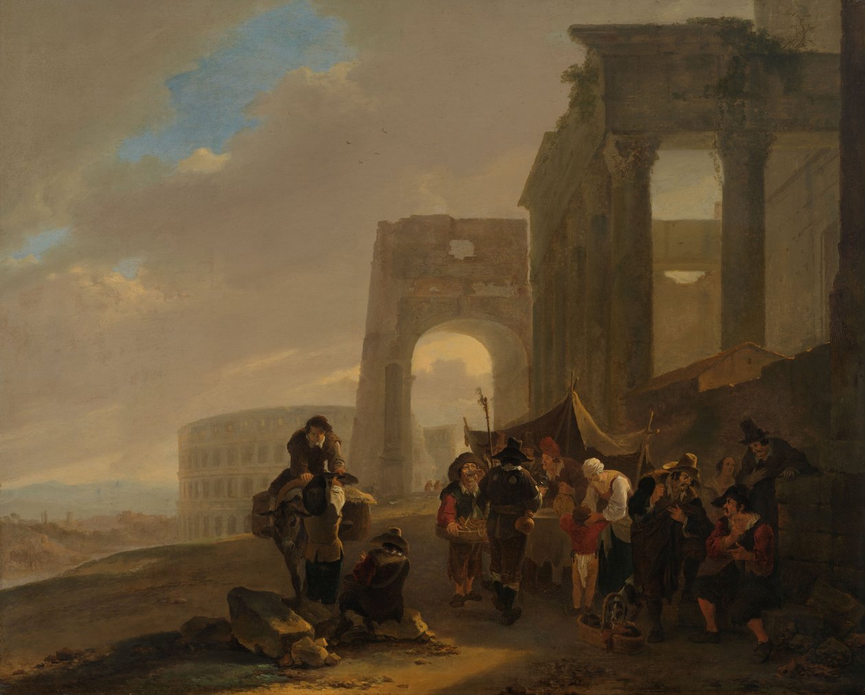 Street Scene with Roman Ruins by Jan Both