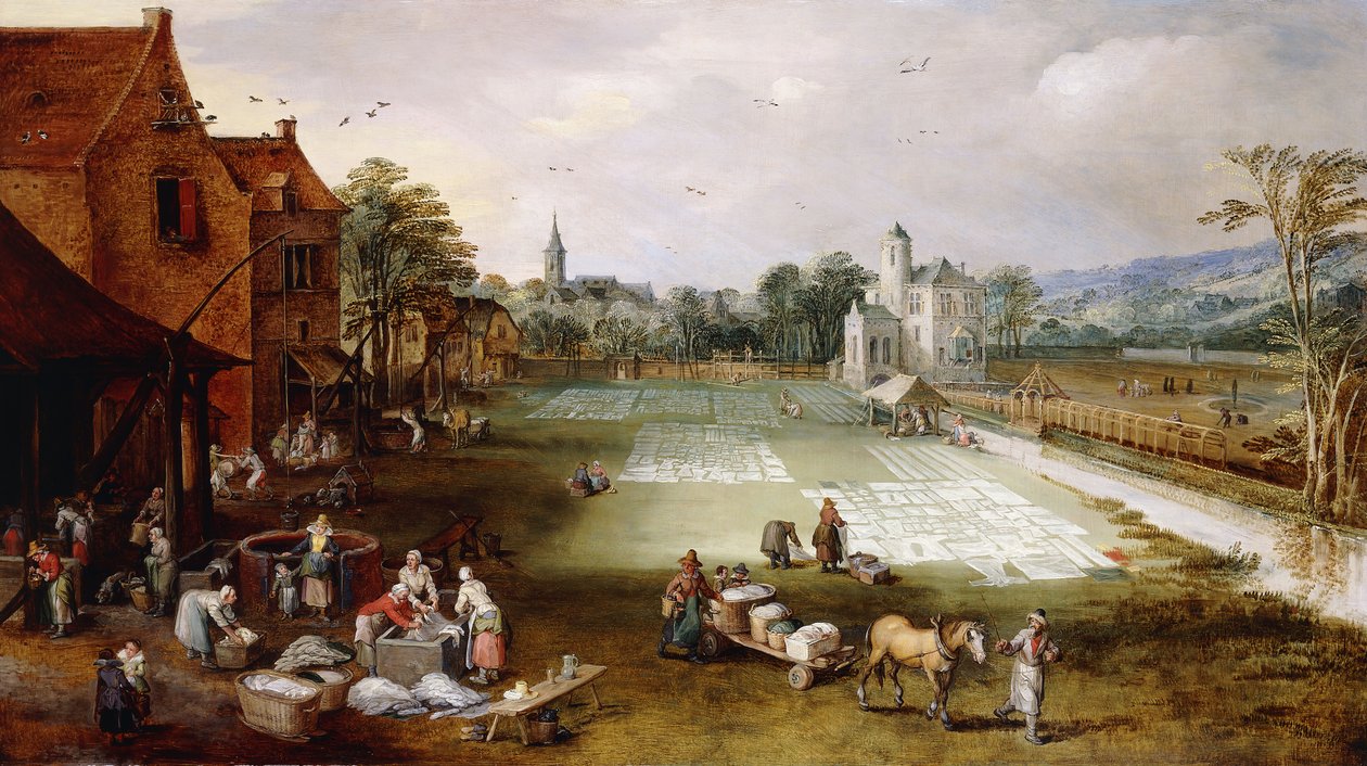 A Bleaching Ground by Jan Brueghel the Elder: Fine art print