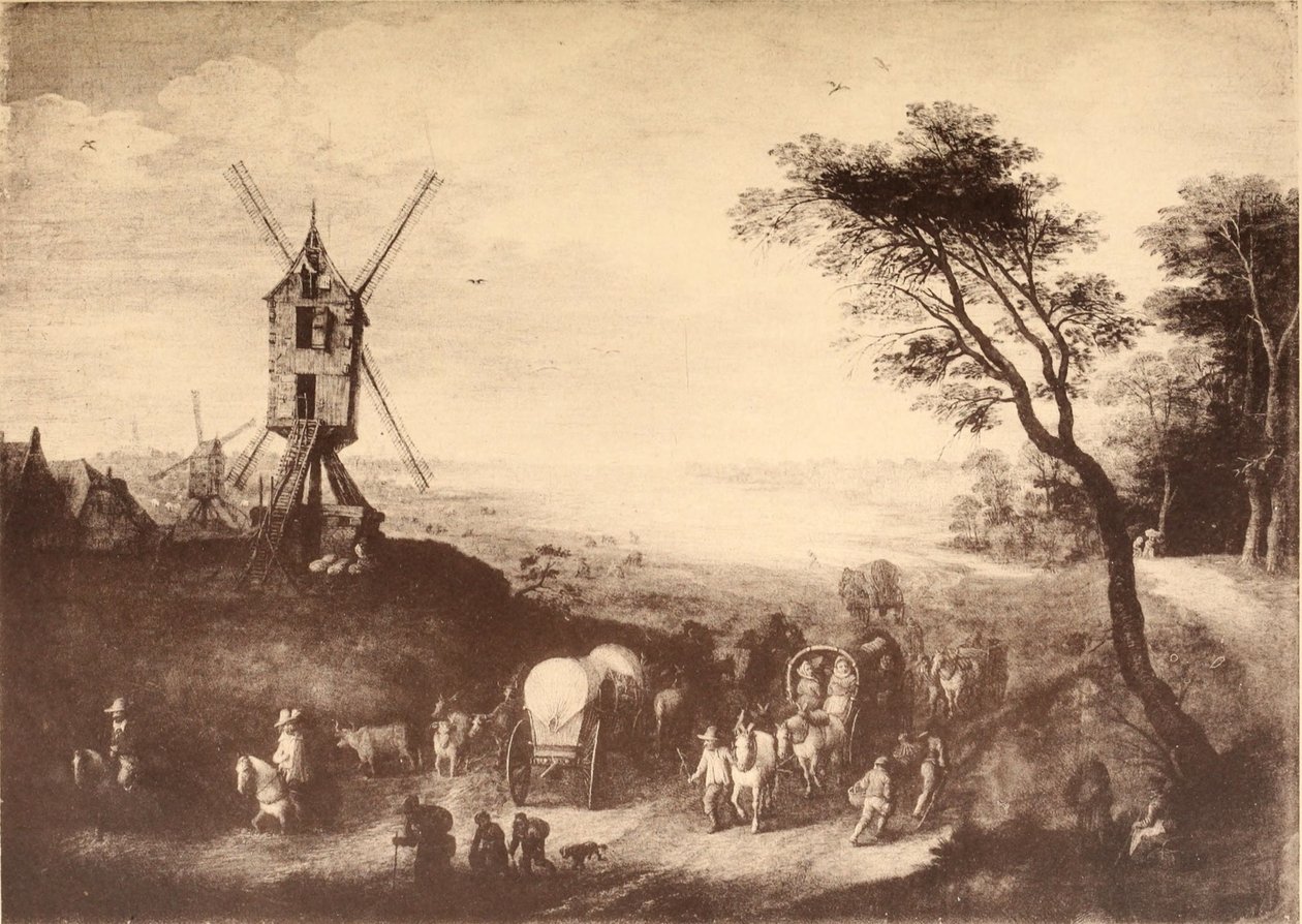 Landscape with Windmill by Jan Brueghel the Elder