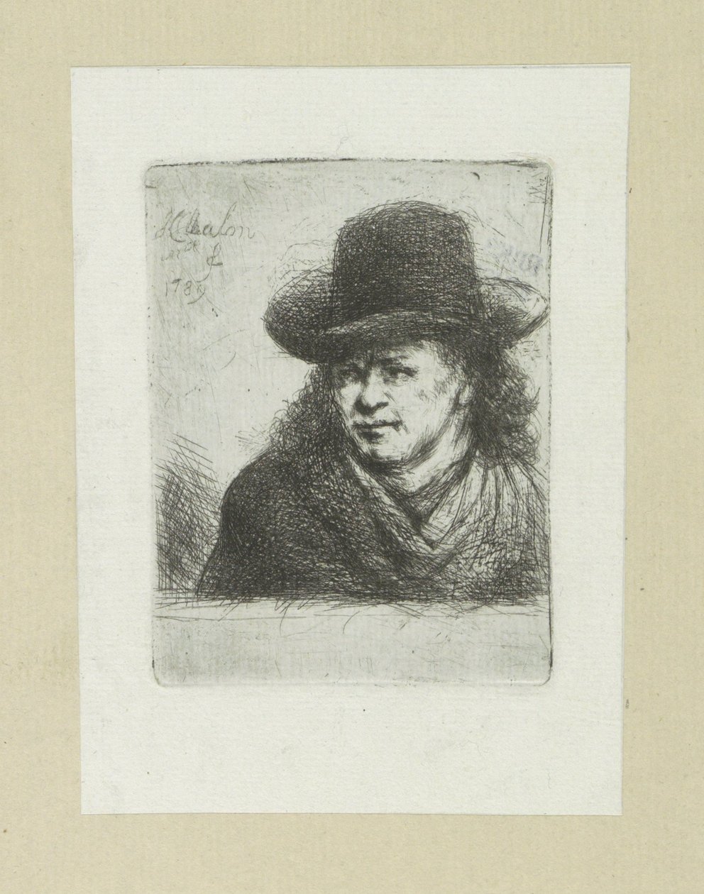 Man with Hat, Facing Left by Jan Chalon