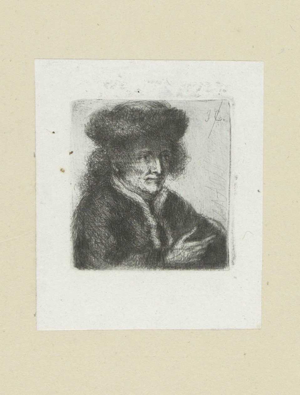 Adult Man with Fur Hat (The Compleat Work of Etchings by John Chalon) by Jan Chalon