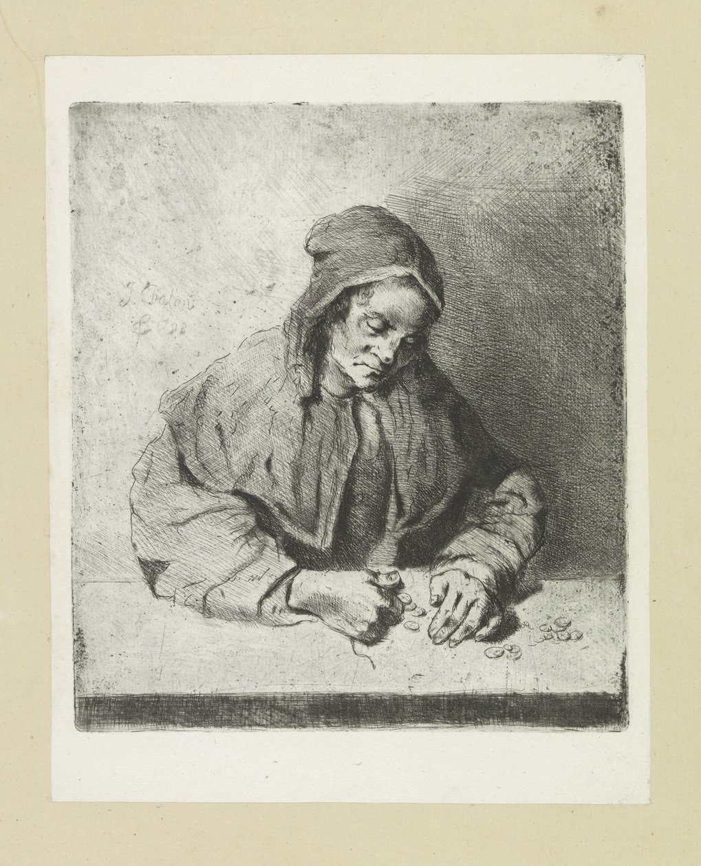 Woman Counting Money by Jan Chalon