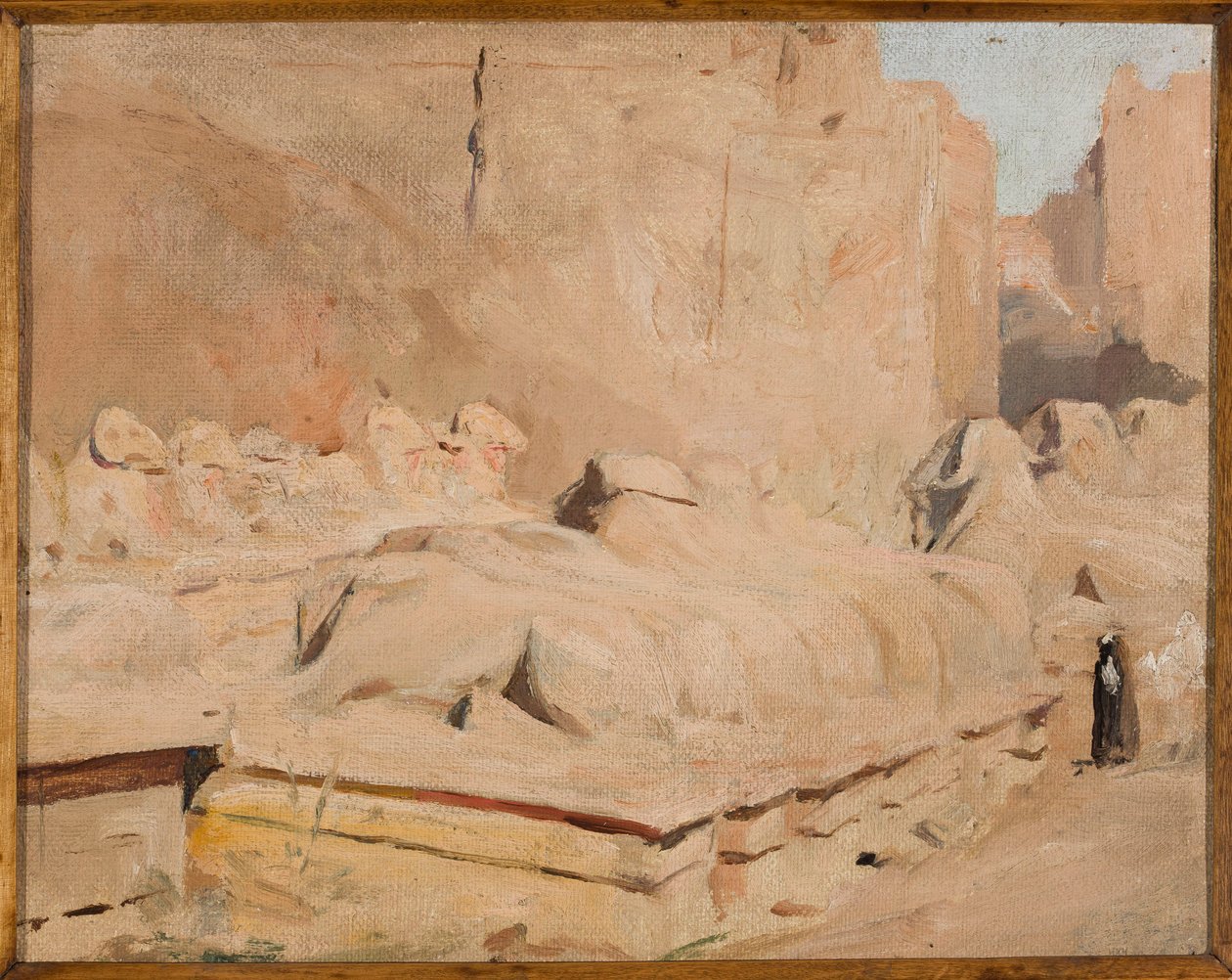 Avenue of the Sphinxes, Temple of Amun - Re. From a Journey to Egypt by Jan Ciągliński