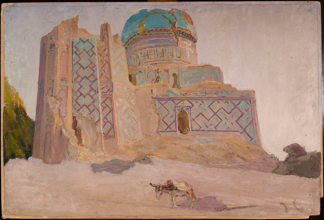 Bibi Khanum Mosque in Samarkand. From a Journey to Turkestan by Jan Ciągliński