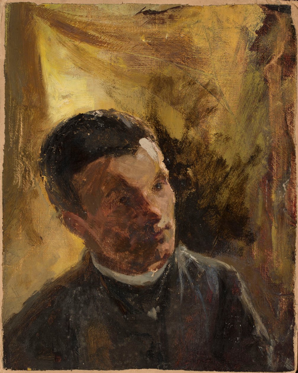 Portrait of Aleksander Lenski (1847-1908), Russian Artist by Jan Ciągliński