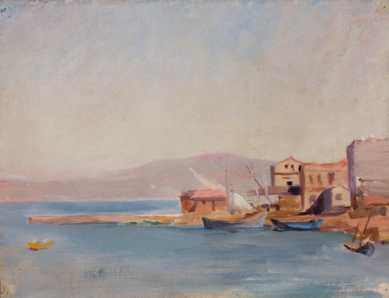 Harbor - Study. From a Journey to Constantinople by Jan Ciągliński