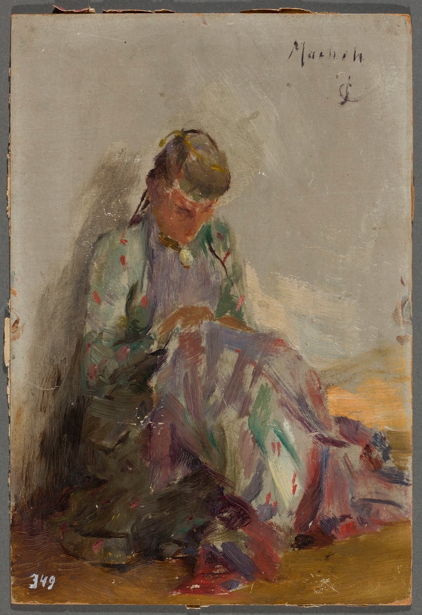 Sewing Girl - Tatar. From a Journey to Crimea by Jan Ciągliński