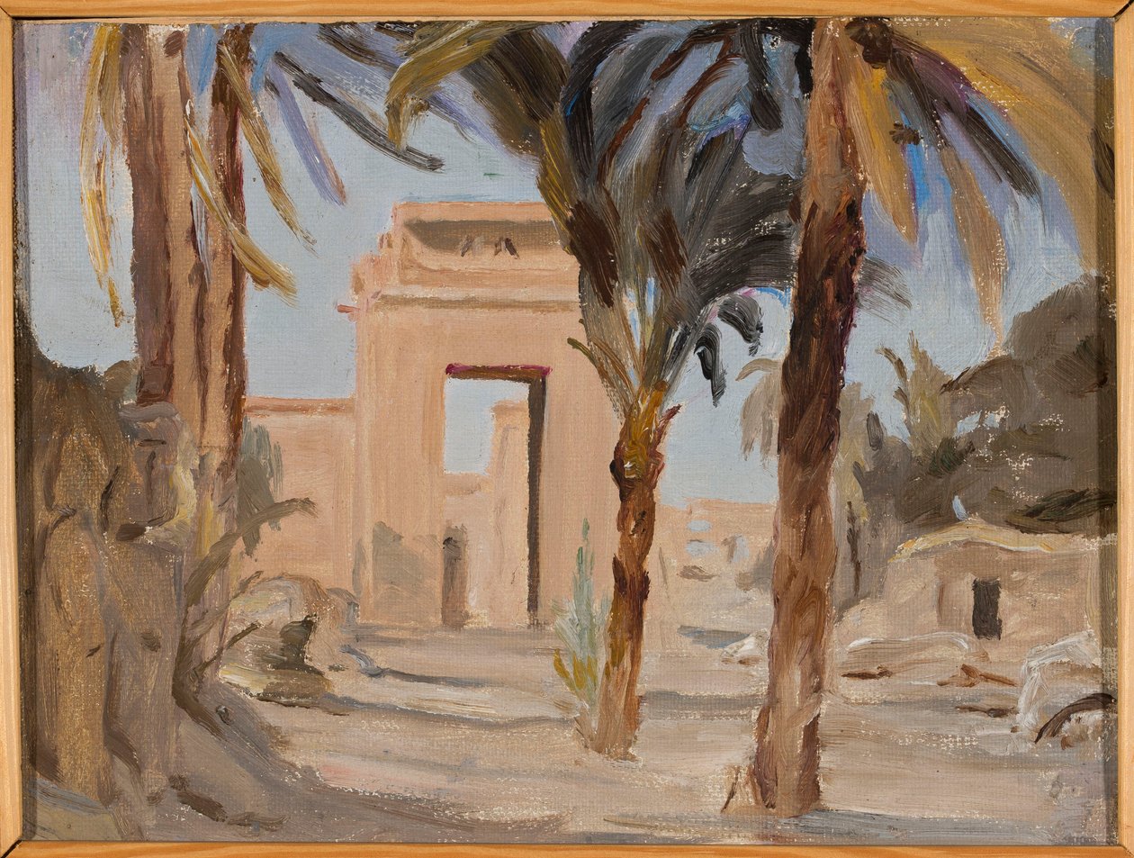 Entrance to the Temple in Karnak. From a Journey to Egypt by Jan Ciągliński