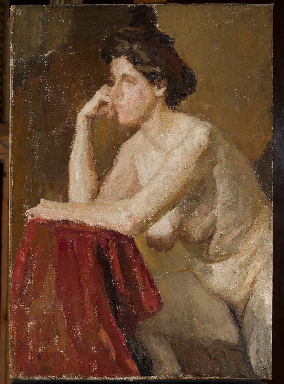 Female Model, Study by Jan Ciągliński