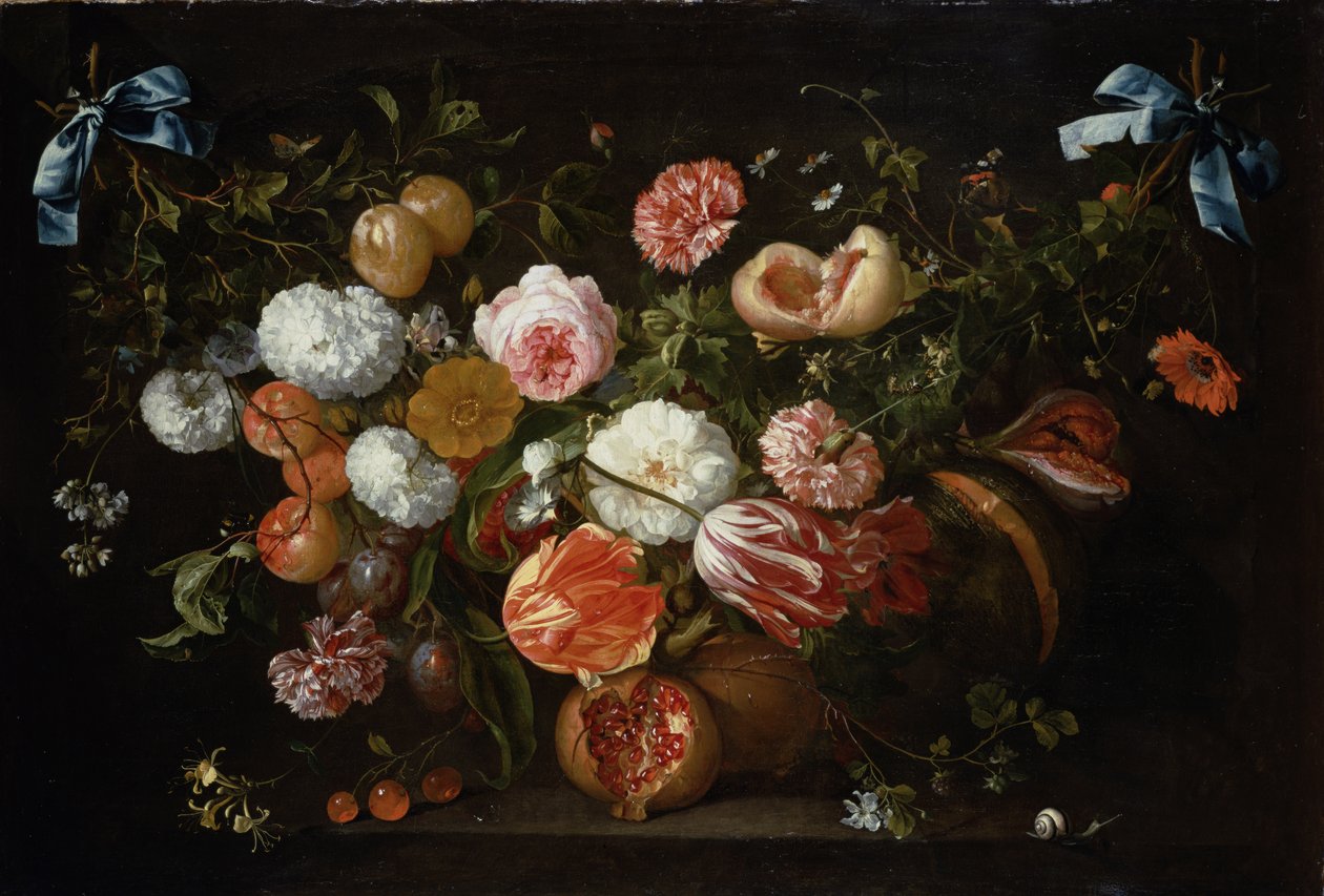 A Garland of Flowers by Jan Davidsz de Heem