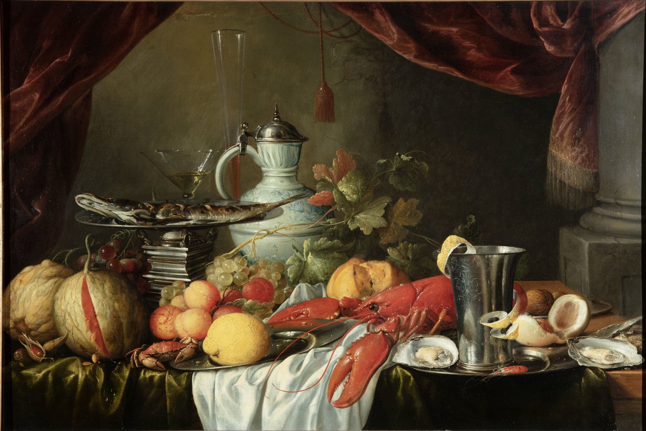 Still Life with a Lobster and a Silver Cup by Jan Davidsz. de Heem