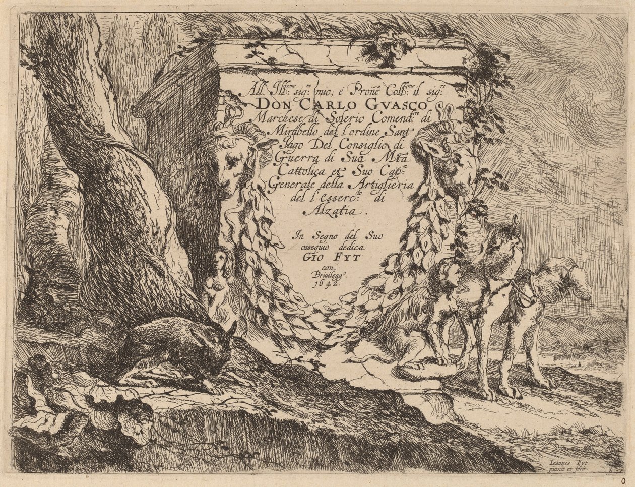 Title Page: Pedestal and a Pair of Dogs by Jan Fyt