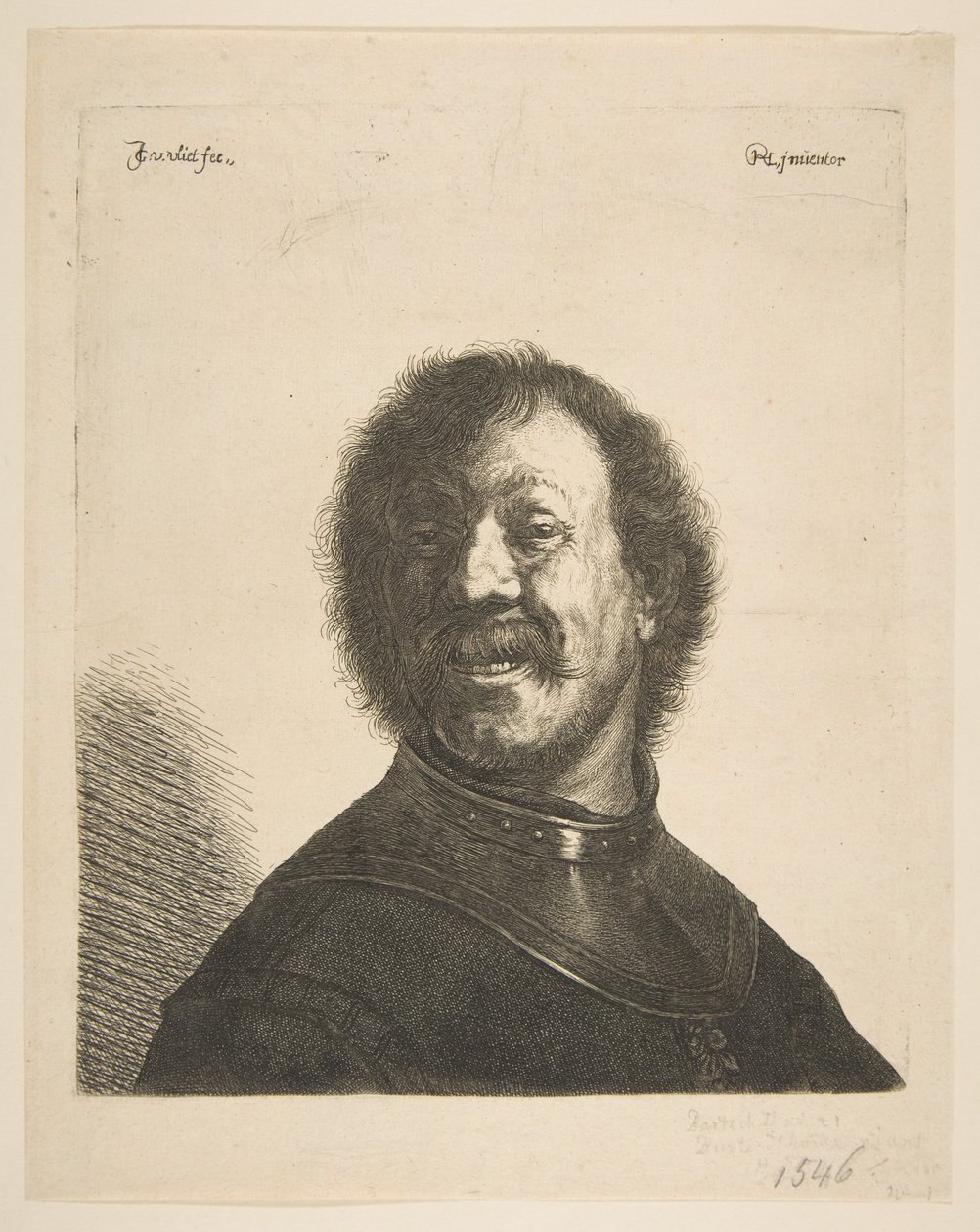 Laughing Man in a Gorget by Jan Georg van Vliet