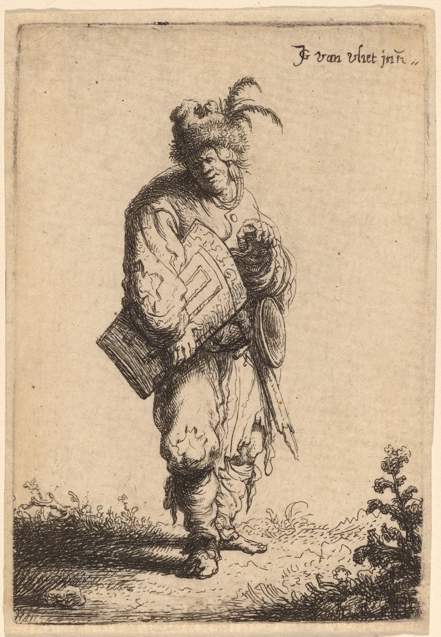 The Hurdy-Gurdy Player by Jan Georg van Vliet