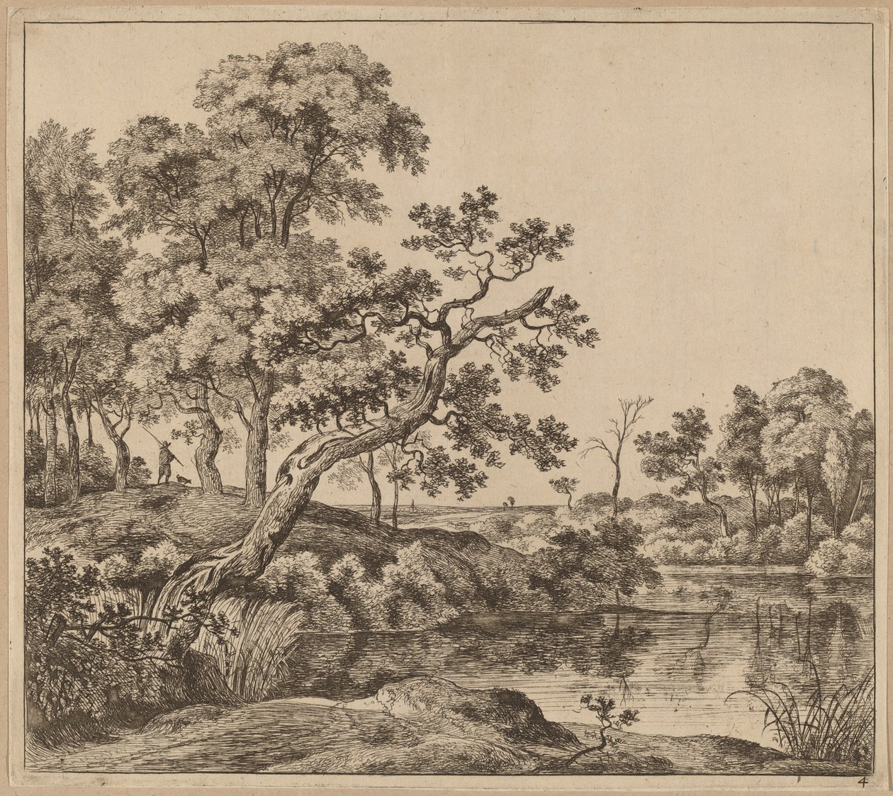 Landscape with a Bending Tree by Jan Hackaert