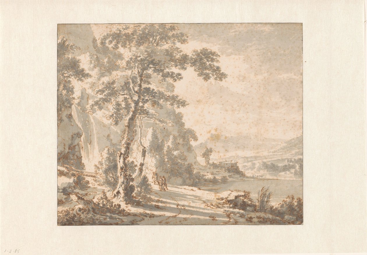 Landscape with Travelers on Foot by Jan Hackaert